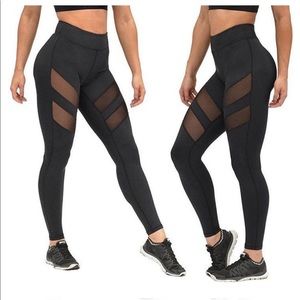 Black mesh leggings